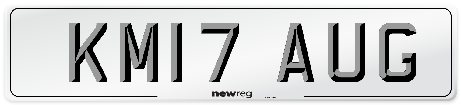 KM17 AUG Number Plate from New Reg